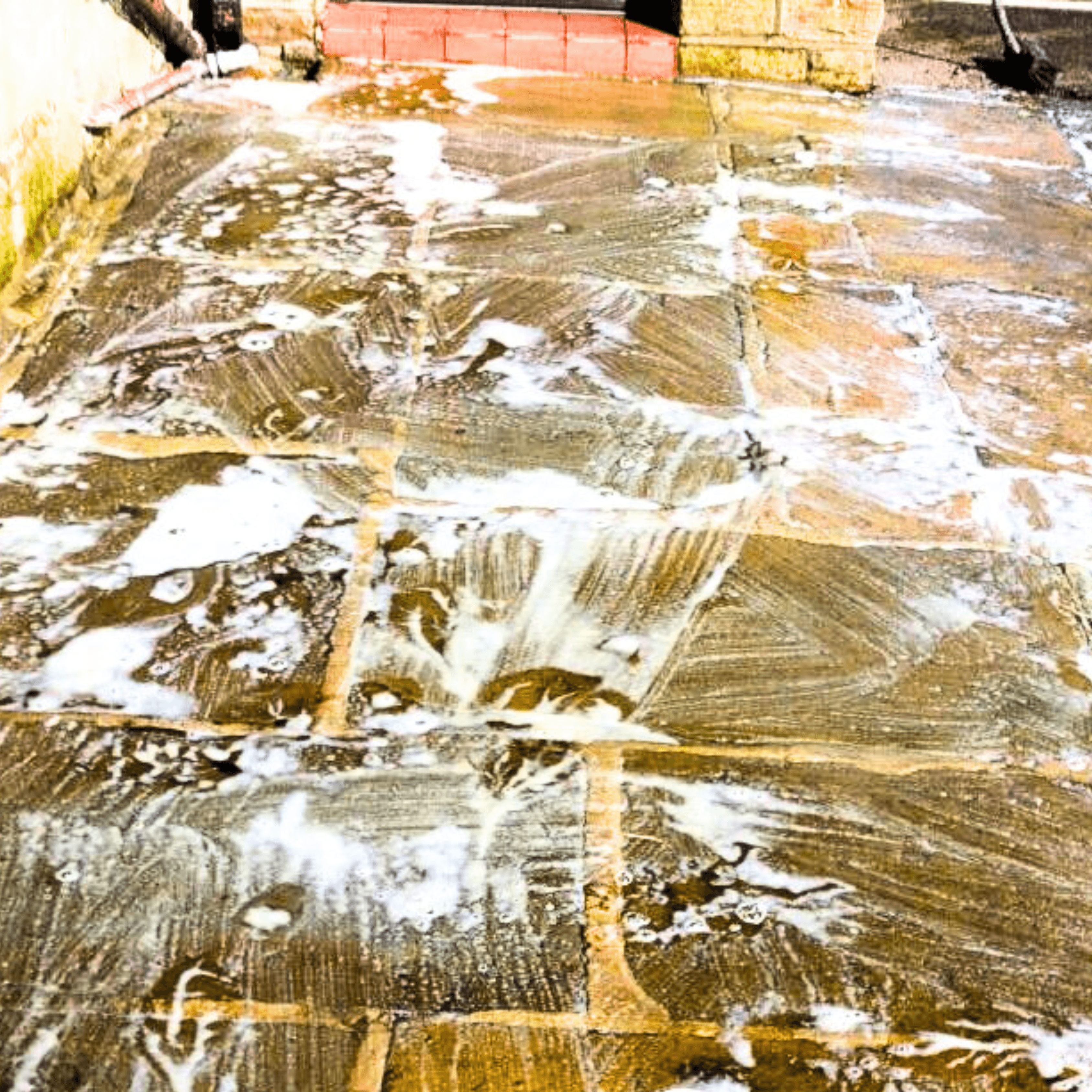 Chemical cleaning service in action